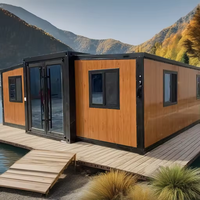 Maison conteneur de luxe extensible sur mesure de 40 pieds, 3 chambres, mobilée, idéale pour usage résidentiel ou bureau, anti-corrosion et ignifuge