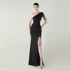 33676 #   Abito <span class=keywords><strong>da</strong></span> Sera Monospalla con Perline, Sexy con Spacco Alto per Cene e Cerimonie - Product Image 3