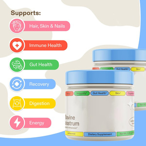 Poudre de colostrum bovin Jianyuan, améliore la densité osseuse, pot de 108 g, supplément protéiné de haute qualité, oligo-éléments, renforce l'immunité - Product Image 2