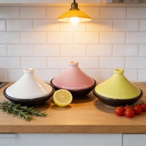 Ensemble <span class=keywords><strong>de</strong></span> cuisine en céramique écologique Tajine, 2 pièces, vaisselle et casseroles pour cuisinières à gaz et à induction - Product Image 1
