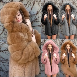 Nuovo <span class=keywords><strong>Cappotto</strong></span> Invernale da Donna Stile Europeo e Americano, Taglia Grande, <span class=keywords><strong>Foderato</strong></span> in <span class=keywords><strong>Pelliccia</strong></span>, Morbido e Soffice. - Product Image 2