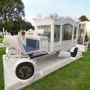 Coche Fúnebre Clásico Blanco Vintage Tradicional, Suministros para Ataúdes, Equipos Funerarios Personalizados - Product Image 4