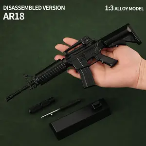 Tiktok Hot Selling Assembly Gun Model Toy Navy Rifle Carbine Model Ornament M4A1 AR15 Black 1:3 Metal Model Safe Gun Toy