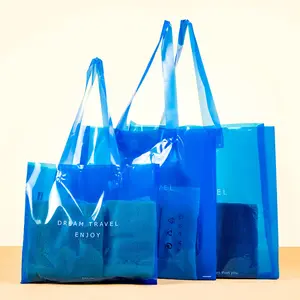 Custom Clothing Packaging Soft Loop Handle Plastic Shopping Bag With Custom Logo