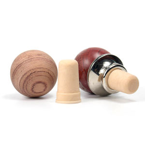 Vente d'usine, bouchon de bouteille de vin en liège naturel fait à la main, écologique, portable, avec tête pour usage alimentaire - Product Image 4