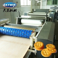Machine de formage de biscuits à rouleaux rotatifs pour biscuits salés animaux et galettes de pêche, avec petit presseur