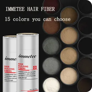 IMMETEE Hair Fiber Powder Organic Cotton Thicken Fibers Hairline Concealer 28g Keratin Hair Building Fiber