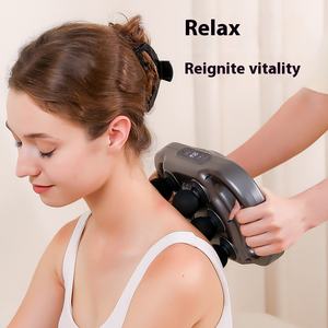 Pistola de masaje profundo de cuerpo completo inalámbrica automática con certificación CE, herramienta de Fascia de seis cabezales para relajación muscular de alta frecuencia, uso doméstico - Product Image 6