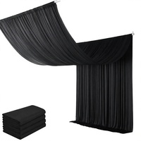 Rideau personnalisé noir 5*10FT pour la décoration de mariage