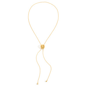 สร้อยคอแบบดึงเชือกสไตล์เรโทร ดีไซน์เนอร์ ทำจากสแตนเลสสตีล 18K ประดับเพชรซิร์คอน สำหรับผู้หญิง สวมใส่ได้ทุกวัน รูปทรงเรขาคณิต - Product Image 5