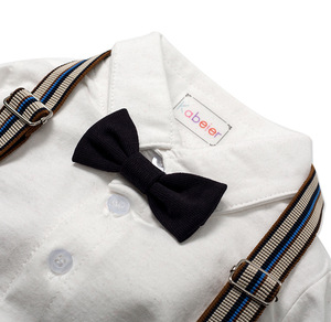 Ensemble de baptême de haute qualité pour bébé garçon, tenue de baptême pour nouveau-né, ensemble de 5 pièces en coffret cadeau, 100% coton, combinaison de cérémonie pour petit gentleman - Product Image 4