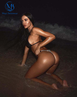 Nieuwe Solid Two Piece Bikini String Bikini met Uitsparingen Speciale Stof Fitness Zwemkleding Sexy Bikini Sets voor Vrouwen
