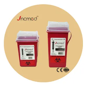 JCMED 1 QT conteneur d'élimination d'aiguille et de seringue petits conteneurs tranchants portables pour le voyage