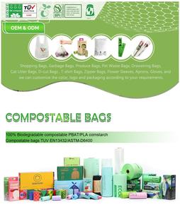 100% compostabile sacchetto per cacca di cane biodegradabile Eco PE Pet lettiera borsa per escrementi Pet gatto cane <span class=keywords><strong>Pooper</strong></span> - Product Image 3