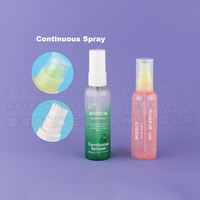 Botol Semprot Plastik PET HOPECK Silinder Kosong untuk Toner Wajah, Lotion 30ml-150ml, Dicetak Sablon, Pompa Semprot, Krim Wajah, Minyak Esensial
