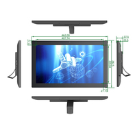 Écran d'affichage numérique de bureau AUO 18,5 pouces, lecteur publicitaire, moniteur LCD, cadre en plastique, couleur noir/argent, écran tactile, magasin de détail