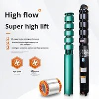 Pompe submersible pour puits profonds, moteur tout en cuivre, triphasé, haute levée, 250 m, grand débit, irrigation agricole, 380 V, pompe en fonte