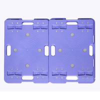 Chariot à palettes pliable en plastique robuste à quatre roues, structure de plateforme, conception de roues pour un déplacement facile, outils OEM, 150 kg