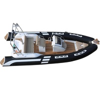 Luxe 19ft RIB580B Sport Yacht 6m gonflable pêche RIB bateau hors-bord avec fibre de carbone aluminium fibre de verre PVC EVA coque