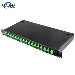 12 24 porte scatola di terminazione in fibra ottica cassetto tipo 1U 24 Core Patch Panel con adattatori SC/APC SC/APC e gruppo trecce