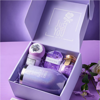 Panier-cadeau d'anniversaire de luxe pour elle, ensemble de bain relaxant à la lavande pour maman, femme, petite amie
