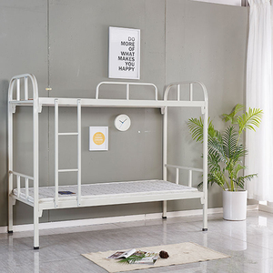 Durable dormitorio camas dobles de acero inoxidable fácil montaje de acero cama litera de metal de alta calidad cama doble - Product Image 5
