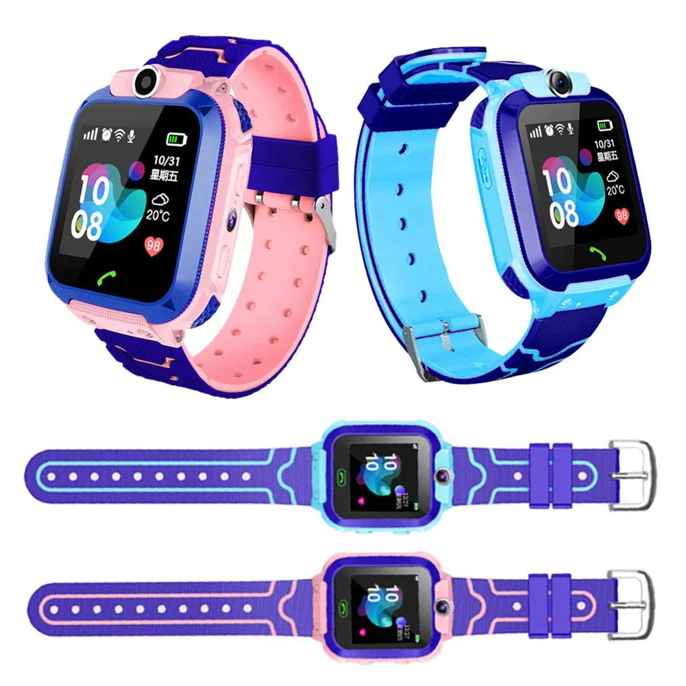 Q12 Kids Smart Watch Sos Camera Smartwatch Telefone LBS Tracker Watch com Cartão Sim IP67 Impermeável para Crianças 10 TFT Eletrônico