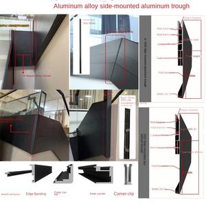 Main courante moderne en alliage d'aluminium Rainure en forme de <span class=keywords><strong>U</strong></span> Montage latéral au sol Balcon Pont Escaliers Suspension latérale Carte Garde-corps Duplex Villa - Product Image 2