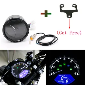Motorcycle Accessories Volt Meter With Frame Classic Digital Speedometer/Odometer Motorcycle Meter
