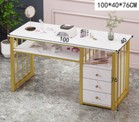 Table de manucure unique à prix bas avec tiroirs pour salon de manucure