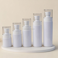 Contenant cosmétique avec pompe sans air rechargeable, finition givrée, pour brume faciale, parfum, crème pour les yeux, eau, shampoing, impression de logo personnalisée