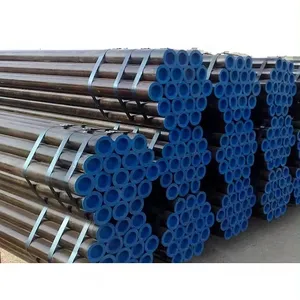 Fabricante BS 1387 ASTM A106 sch40 tubo redondo de carbono galvanizado soldado API 5L G R.B Precio de tubería de acero al carbono sin costura