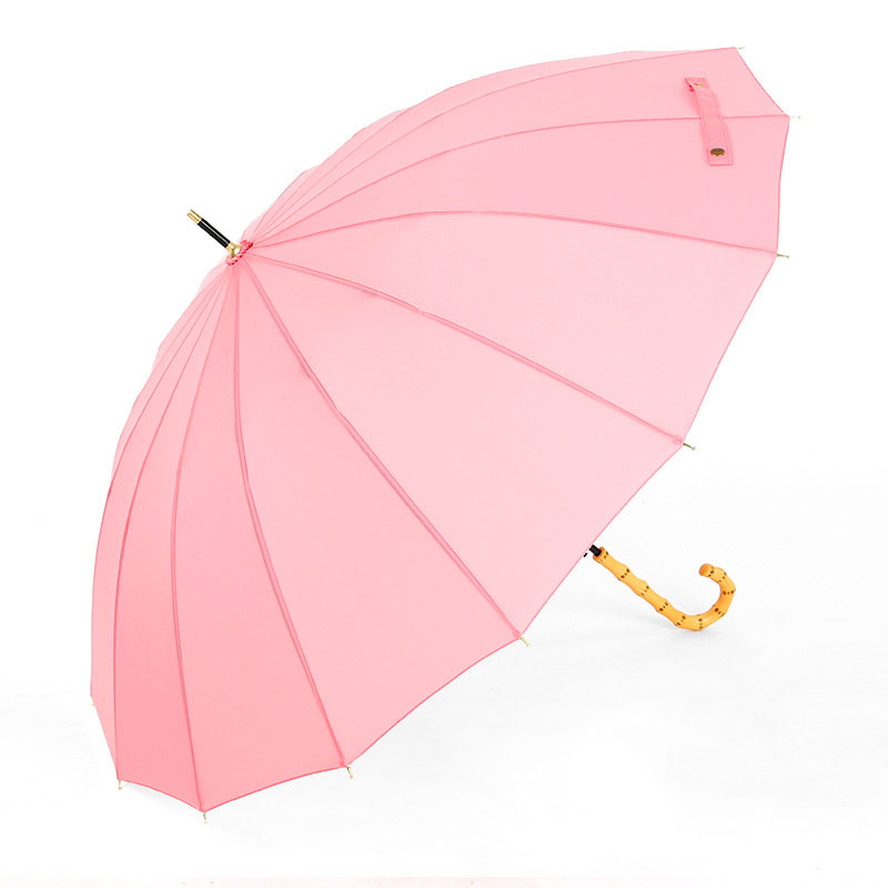 Manche en bambou véritable rose