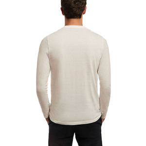 Maßgefertigtes Weiches Bambus-Stoff Langarm-T-Shirt für Herren Lässiger Slim-Fit <span class=keywords><strong>Basic</strong></span>-Stil Einfarbiges T-Shirt - Product Image 3