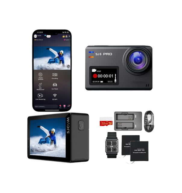 FOR for SJ8 PRO Professional 4K 40MP Sports Action Camera Motorcycle Adventure Helmet Camera with MicroSD IP68 Waterproof WiFi