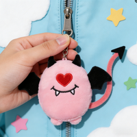 Joli jouet en peluche chauve-souris d'Halloween, 10 cm, en coton, porte-clés volant, unisexe, tous âges