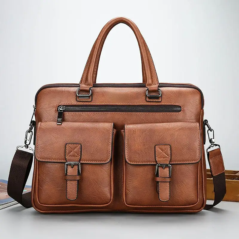 Wholesale Business Laptop Briefcase Bag Pu Leather Laptop Briefcase For Men