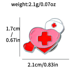 उच्च गुणवत्ता वाले स्टॉक पत्र अंग चिकित्सा पिन ब्रोच नर्स डॉक्टर कपड़े दिल एनमेल लैपल पिन - Product Image 4