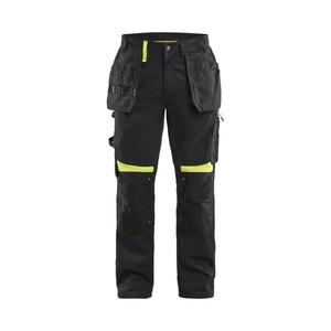 BLAKLADER - 155518609933C152 Pantalon Craftsman Noir/Jaune-PANTALON DE TRAVAIL EAN 7330509752838 PANTALON DE TRAVAIL CARGO - Product Image 1