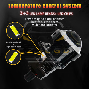 BI-<span class=keywords><strong>LED</strong></span> עדשות מקרן עדשות <span class=keywords><strong>60w</strong></span> אוטומטי הוביל פנסים לרכב הוביל פנסים h4 h7 h11 9005 5800k - Product Image 3