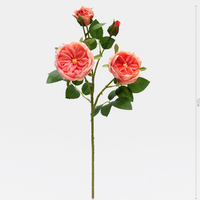 Rote Rosen Künstliche Blumen Realistische Langstielige Seidenrosen-Bouquets für Party, Zuhause, Hochzeit, Tischdekoration, Büro, DIY-Deko