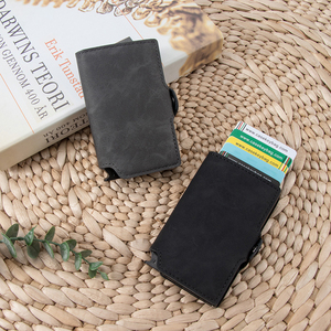 Casekey 2024 Custom Logo Vintage Pu Leather Credit Card Holder Billetera RFID Blocking Men's Slim Minimalist Pop up <b>Smart</b> <b>Wallet</b> - Product Image 5