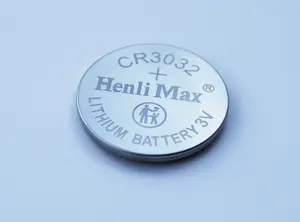 Bateria de lítio para indústria inteligente Henli Max CR3032 3.0V Primay Bateria de lítio com botão de dióxido de manganês