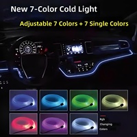 Bandes LED multicolores pour tableau de bord, accessoires d'éclairage automobile, 5M RGB, 3M RGB, bande LED pour éclairage d'ambiance automobile
