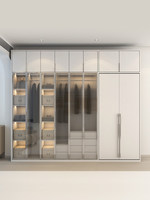 Armoire multifonction avec lit Murphy caché |   Armoire intégrée moderne pour le rangement dans une petite chambre d'appartement
