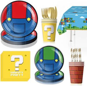 Artículos para Fiestas Temáticas de Videojuegos, Platos de Papel, Servilletas, Mantel, Pajitas y Vasos para Decoración de Fiestas de <span class=keywords><strong>Cumpleaños</strong></span> para Niños - Product Image 2