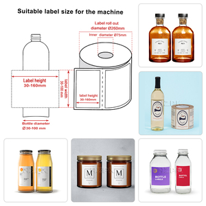 HZPK TRLM-120A Automatic Bottle Labeling <b>Machine</b> Plastic Glass Water Bottles Cosmetic Labeling <b>Machine</b> with Date Code Printer - Product Image 5
