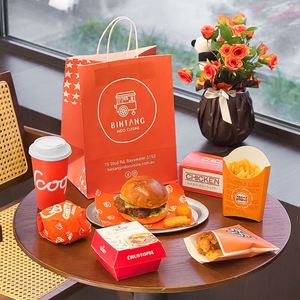Custom Eco-Friendly Disposable Waterproof Food Grade <b>Burger</b> <b>Wrap</b> PE Coated Single-Sided French Fries Packaging <b>Paper</b> - Product Image 3