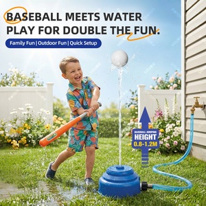 Jouet d'arrosage pour pelouse en forme de hydrant, en plastique, avec boîte colorée, pour l'été, pour enfants, avec pomme de douche rotative interactive pour jeux aquatiques - Product Image 4