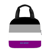 Sac à déjeuner arc-en-ciel Androsexual pour femmes et hommes, sac fourre-tout réutilisable, sacs à déjeuner isothermes pour le travail, le pique-nique, l'école ou les voyages